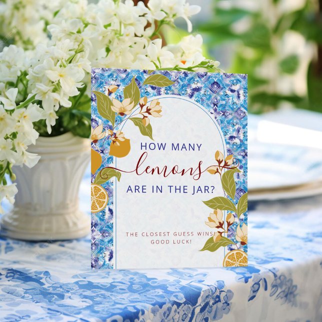 Poster Mediterranean Lemon Amalfi Coast Baby Shower (Criador carregado)