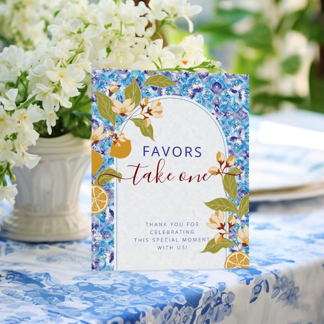 Poster Mediterranean Lemon Amalfi Coast Baby Shower (Criador carregado)