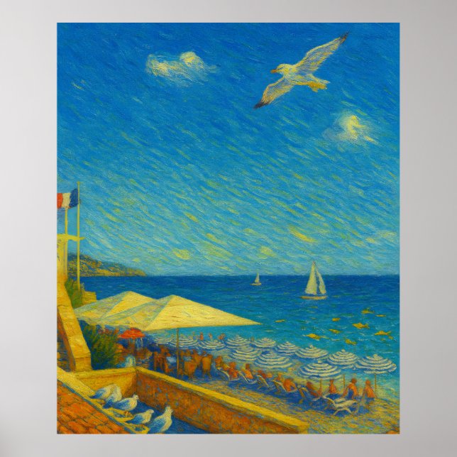 Poster #MediterraneanArt #Cityscape #UrbanArt #TravelPost (Frente)