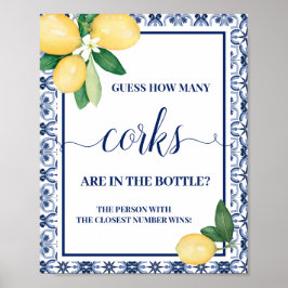 Poster Mediterrâneo adivinha quantos jogos de Chá do Cork