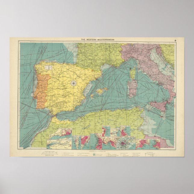 Póster Mediterrâneo Ocidental (Frente)