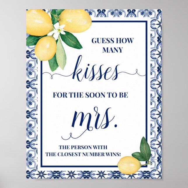 Poster Mediterrâneo Quantos beijos para o Sinal de Senhor (Frente)