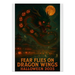 Póster Medo das Moscas dos Dragões - Dia das Bruxas 2025