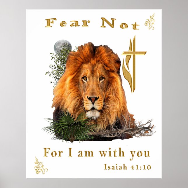 Poster Medo não Isaiah 41:10 (Frente)