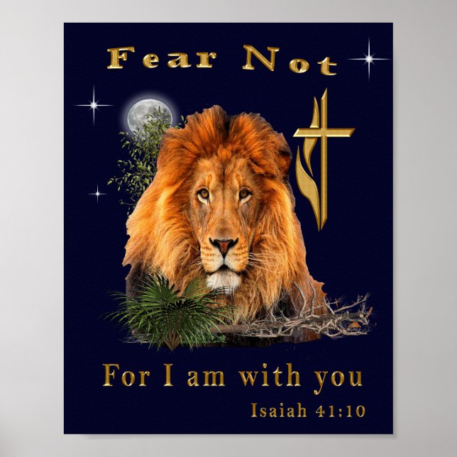 Poster Medo não Isaiah 41:10 (Frente)