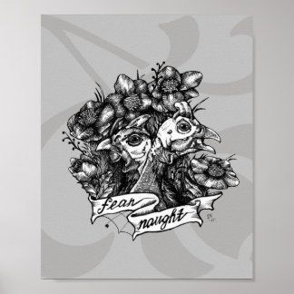 Poster MEDO NASCIDO: Guiné Tatuagem Arte com fundo
