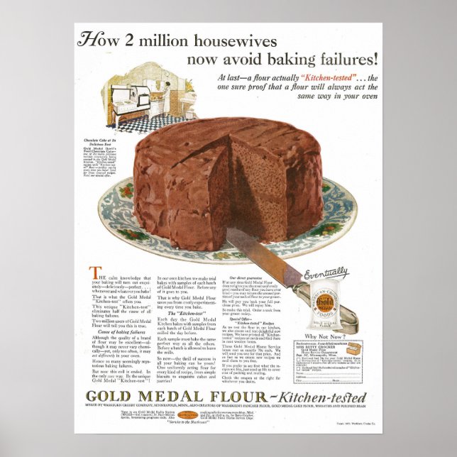 Póster Medula Dourada Farinha Ad Bolo de Chocolate (Frente)