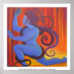 Póster Medusa azul