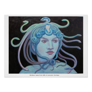 Póster Medusa Azul - Retrato Imaginário
