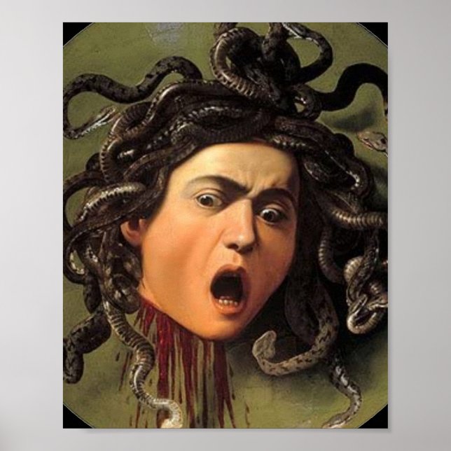 Poster Medusa Cabeça Por Caravaggio (Frente)