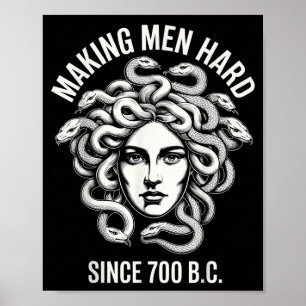 Poster Medusa engraçada dizendo que deixa homens duros Mi