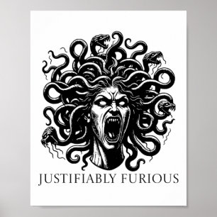 Poster Medusa Justificadamente Furiosa Mitologia Grega Fe