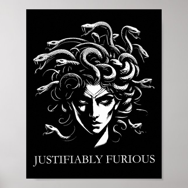 Poster Medusa Justificadamente Furiosa Mitologia Grega Fe (Frente)
