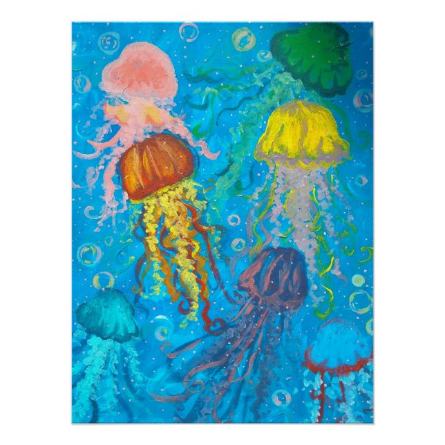 Póster medusa, oceano, mar (Frente)