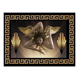 Póster Medusa Siciliana (Trinacria) Símbolo da Ilha
