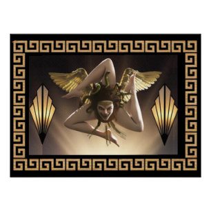 Póster Medusa Siciliana (Trinacria) Símbolo da Ilha