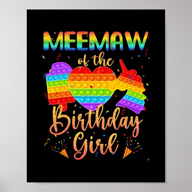 Poster MeeMaw Da Rapariga De Aniversário, Um Pop (Frente)