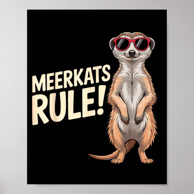 Poster Meerkat Design For Men Women Kids Zoo Keeper Safar (Frente)
