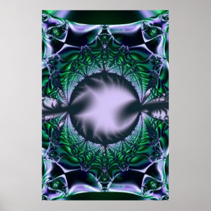 Poster Meg Arte frontal verde e azul