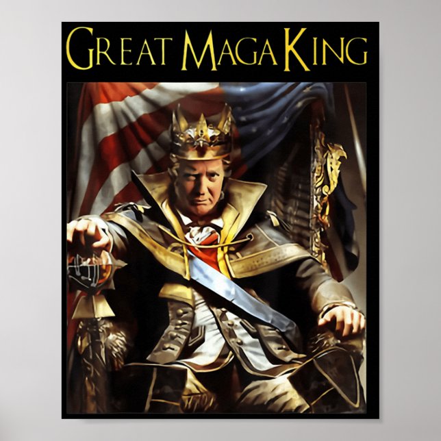 Poster Mega King EUA Flag Orud Ultra Maga Trump (Frente)
