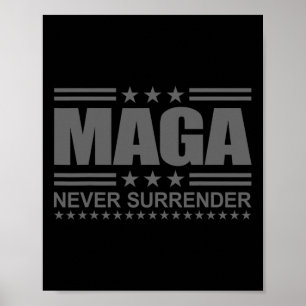 Poster Mega Posse do Presidente Trump Nunca Se Rende