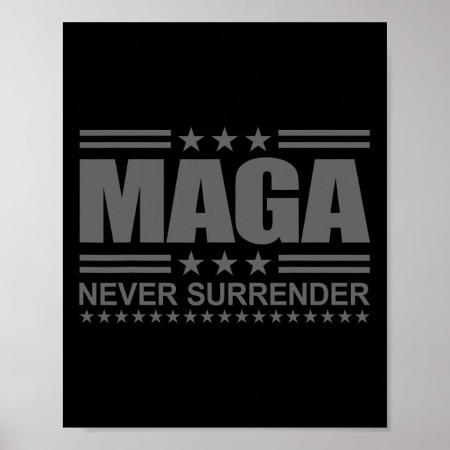 Poster Mega Posse do Presidente Trump Nunca Se Rende (Frente)