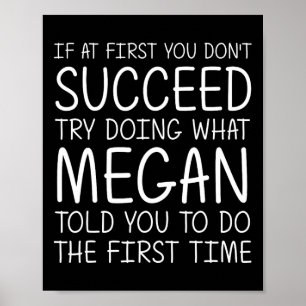 Poster Megan Gift Name Personalizado Birthday Engraçado C