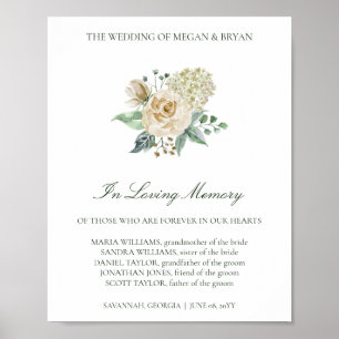 Poster Megan No Amor Memorial Wedding Sign