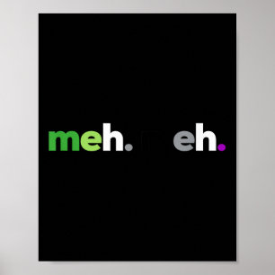 Poster Meh Meh Orgulho Aroace Lgbtq, Lgbt Aro Ace, Aromân