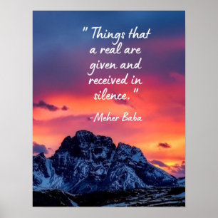 Poster Meher Baba Silence Cote 