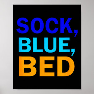 Poster Meia Azul Cama _ Incrível Meia Azul Cama