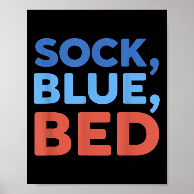 Poster Meia Azul Cama Meme Engraçado _1 (Frente)