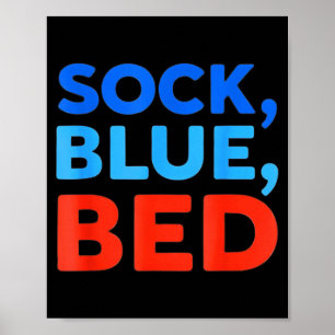 Poster Meia Cama Azul Meme Engraçado 