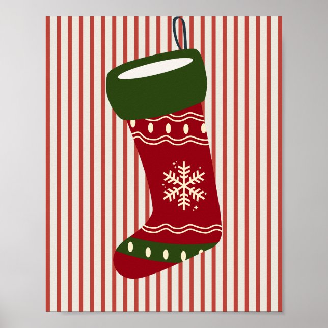 Poster Meia de Natal Vermelha (Frente)