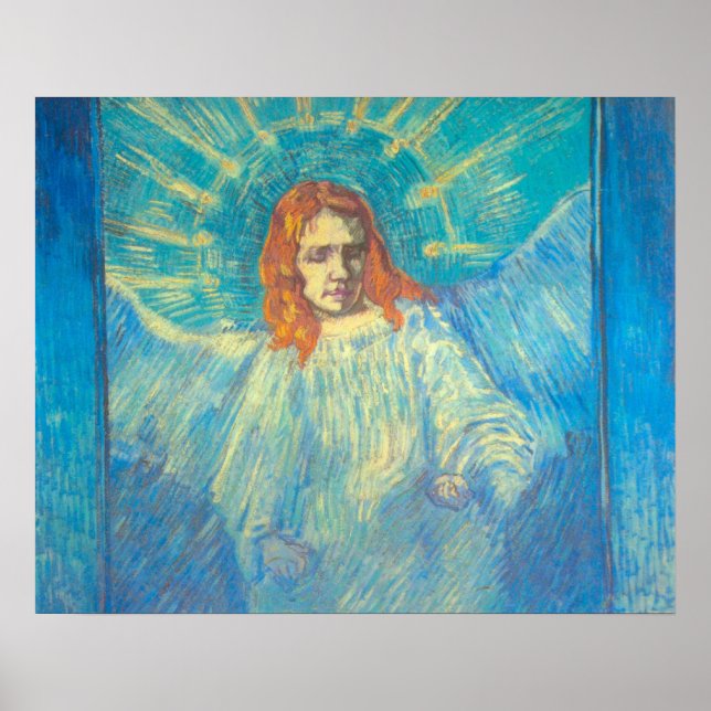 Poster Meia figura de um anjo por Vincent van Gogh (Frente)