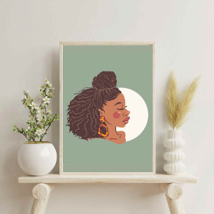 Poster Meia mulher e meia lua