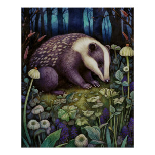 Póster Meia-noite Badger Poster