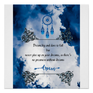 Póster Meia-noite Blue Drew weaver Poster brilhante