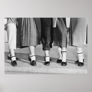 Póster Meias Bobby, 1953. Foto Vintage