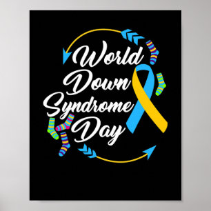 Poster Meias de conscientização do Dia Mundial da Síndrom