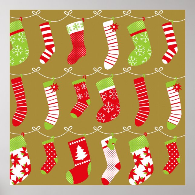 Poster Meias De Inverno De Natal Cozy (Frente)