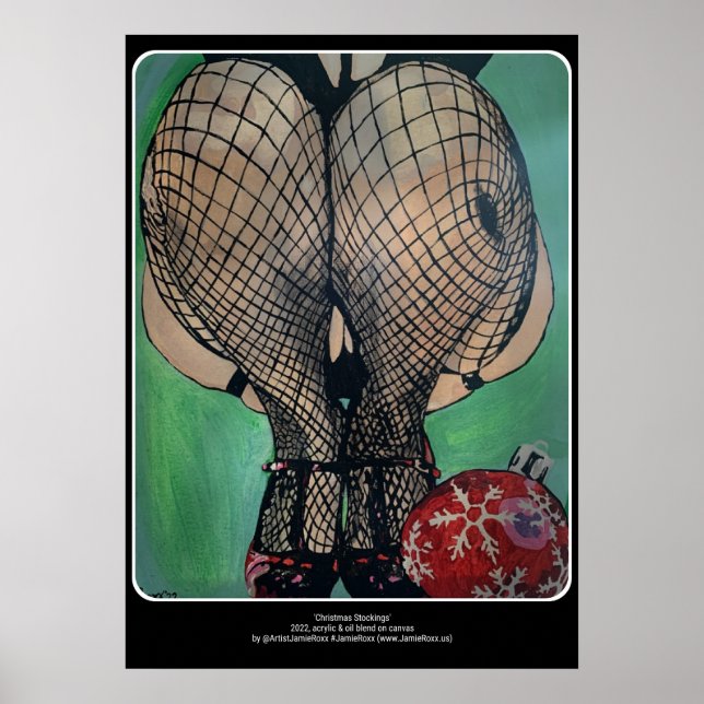 Poster "Meias de Natal" Pintura num (Frente)