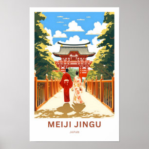 Poster Meiji Jingu Japan Travel Print
