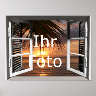 Poster Mein Fensterblick Querformat