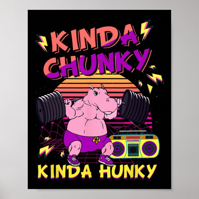 Poster Meio Chunky E Um Pouco Fedorento, Gym Fitn (Frente)
