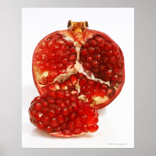 Poster Meio pomegranato maduro para expor a suculenta (Frente)