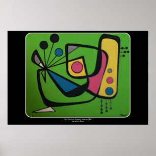 Póster "Meio século 4" numérico abstrato moderno em a