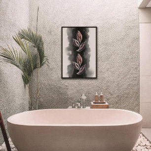 Poster Meio século artístico Folhas botânicas modernas