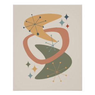 Póster Meio século de idade atômica 7 amarelo, verde, bro