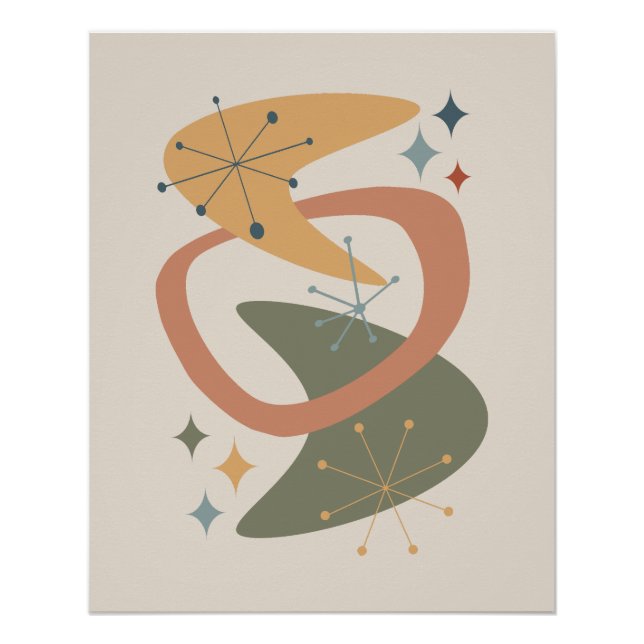 Póster Meio século de idade atômica 7 amarelo, verde, bro (Frente)